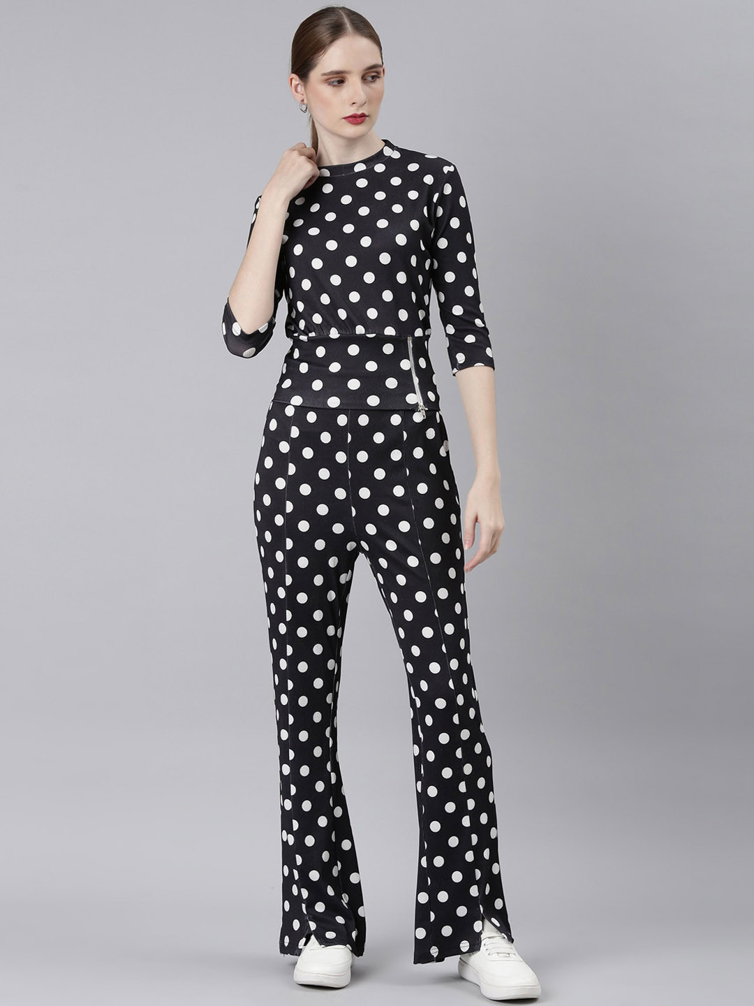 SHOWOFF Women Polka Dost Printed Tracksuit