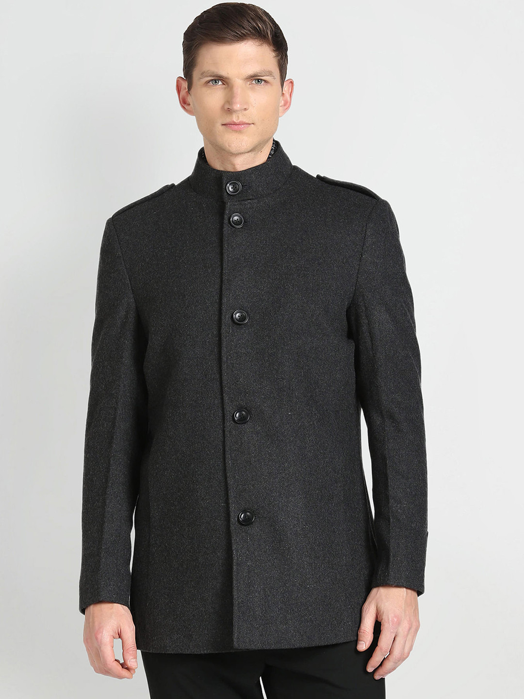 Arrow Single Breasted Trench Coat With Detachable Muffler