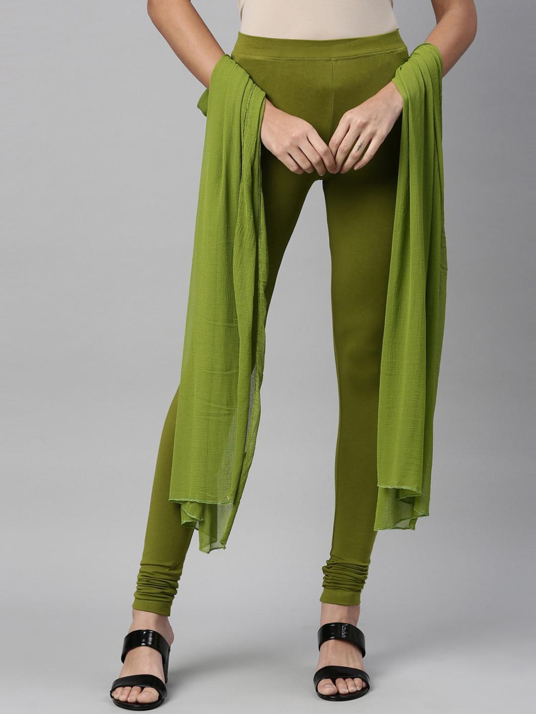 TWIN BIRDS Churidar Length Legging & Dupatta