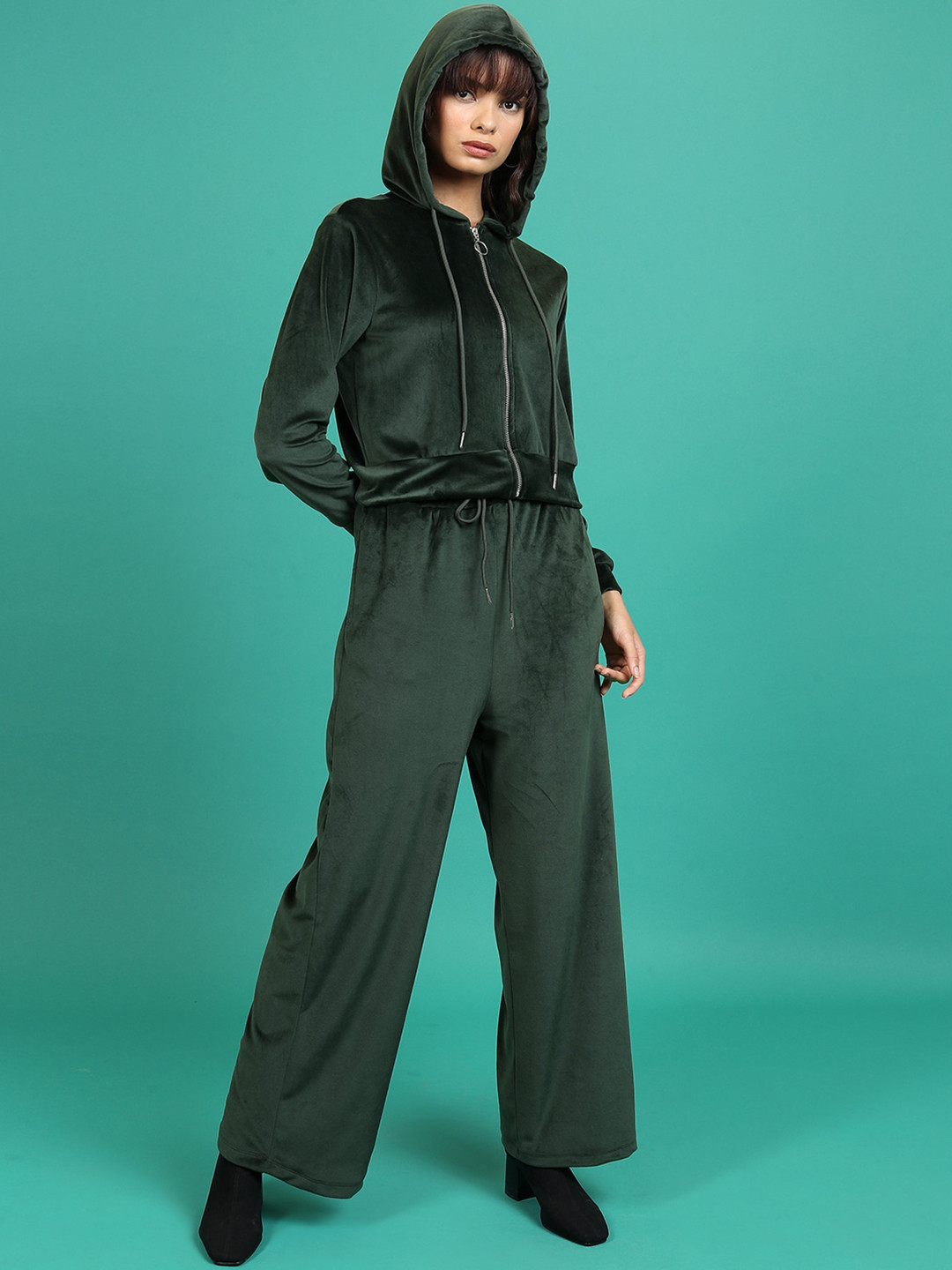Tokyo Talkies Hooded Sweatshirt and Wide Leg Trousers