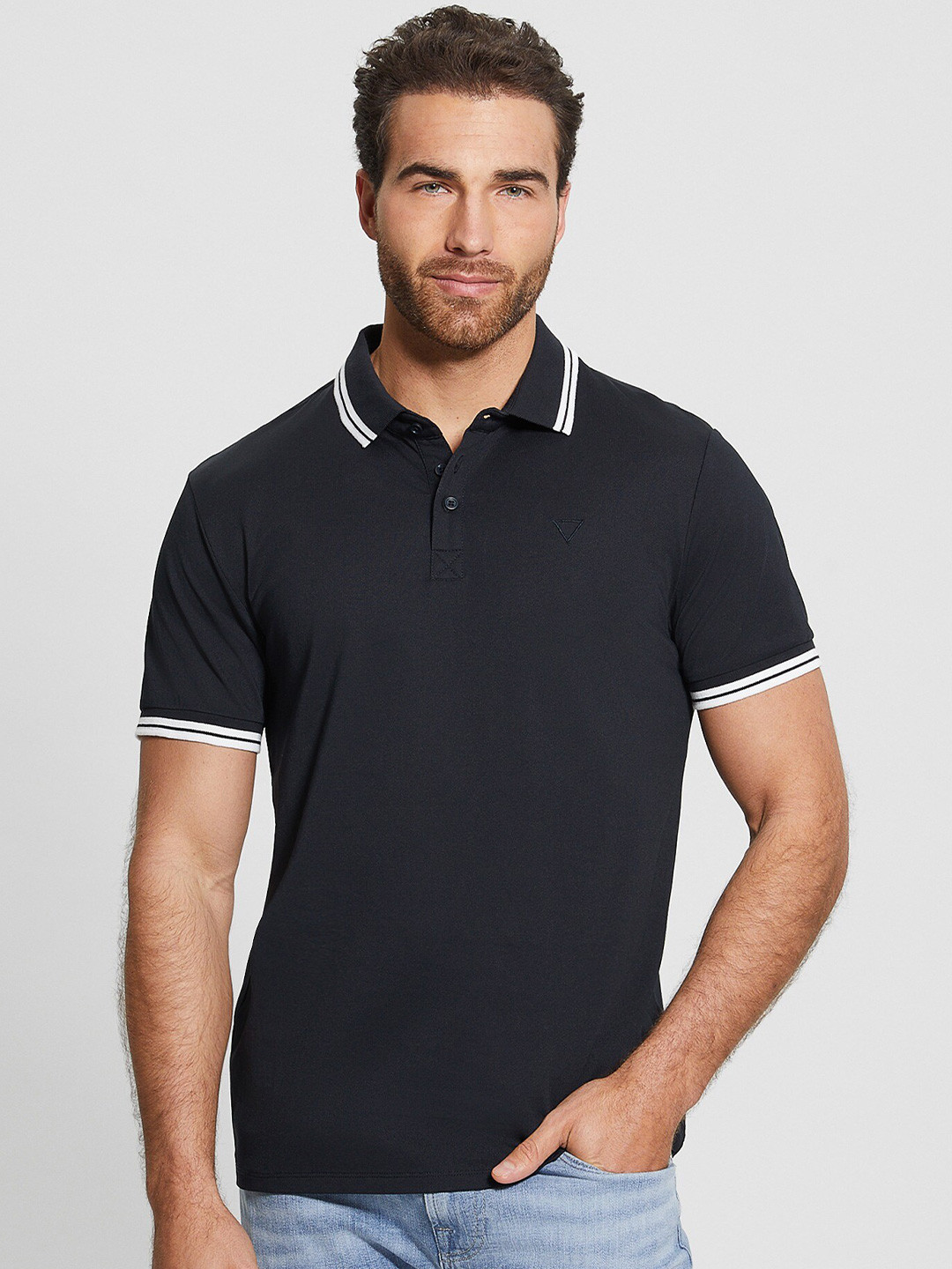 GUESS Classic Polo Collar Cotton T-shirt