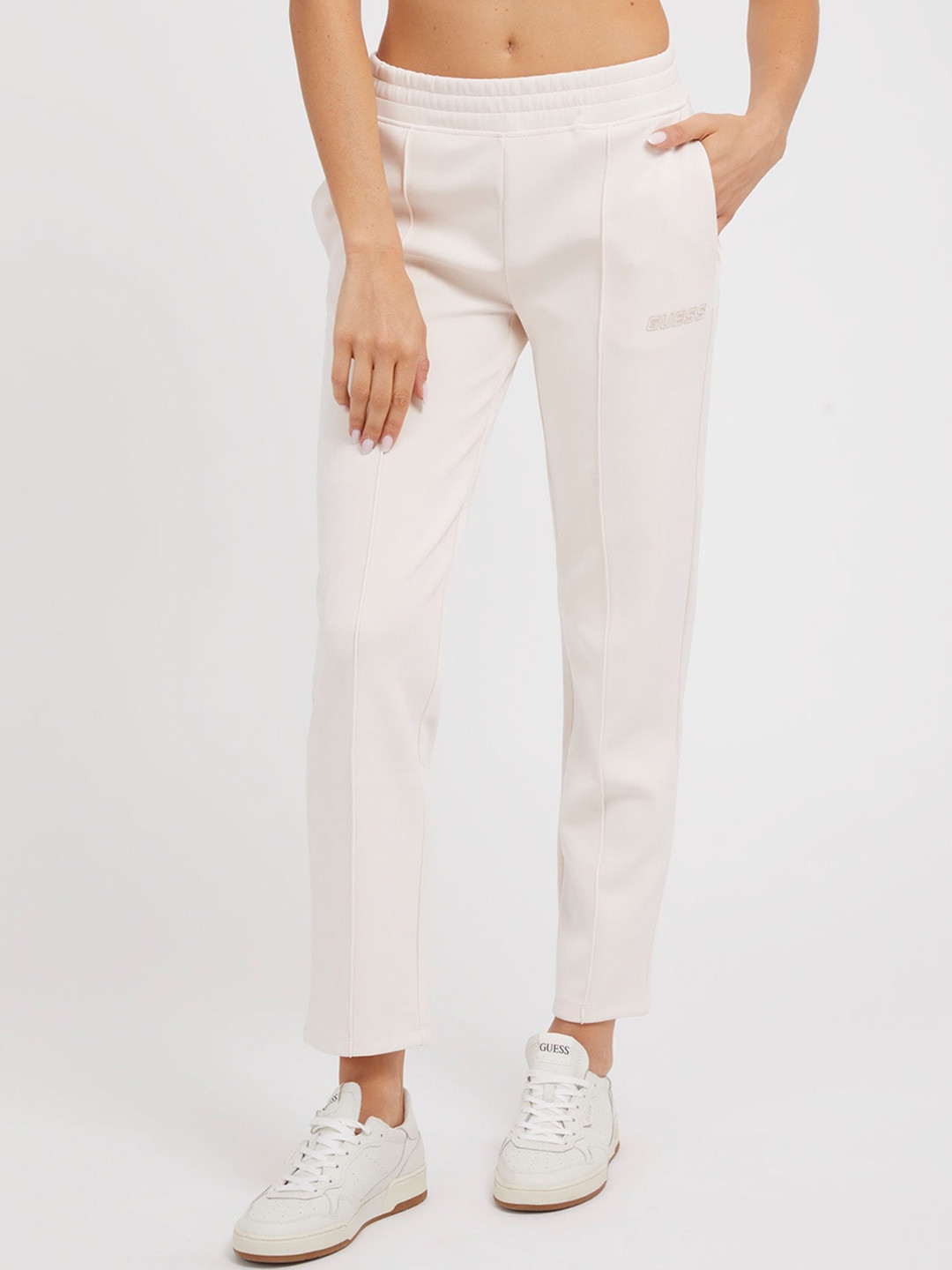 GUESS Mid-Rise Slip-On Ankle Length Track Pants