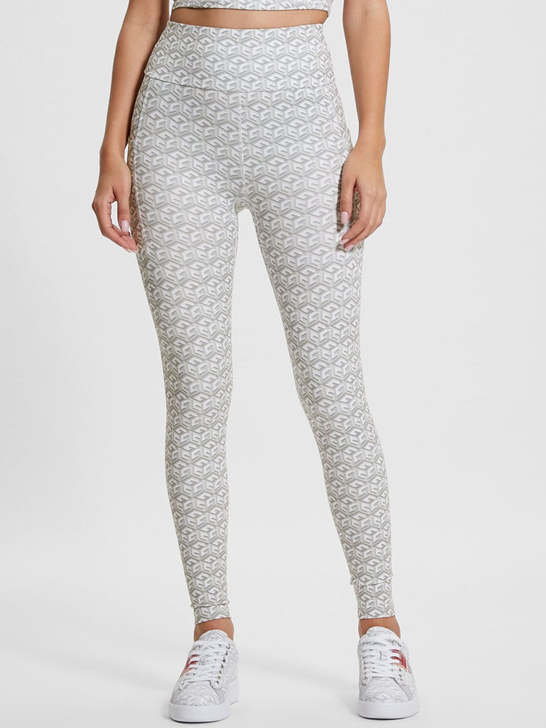 GUESS Geometric Printed Ankle-Length Tights