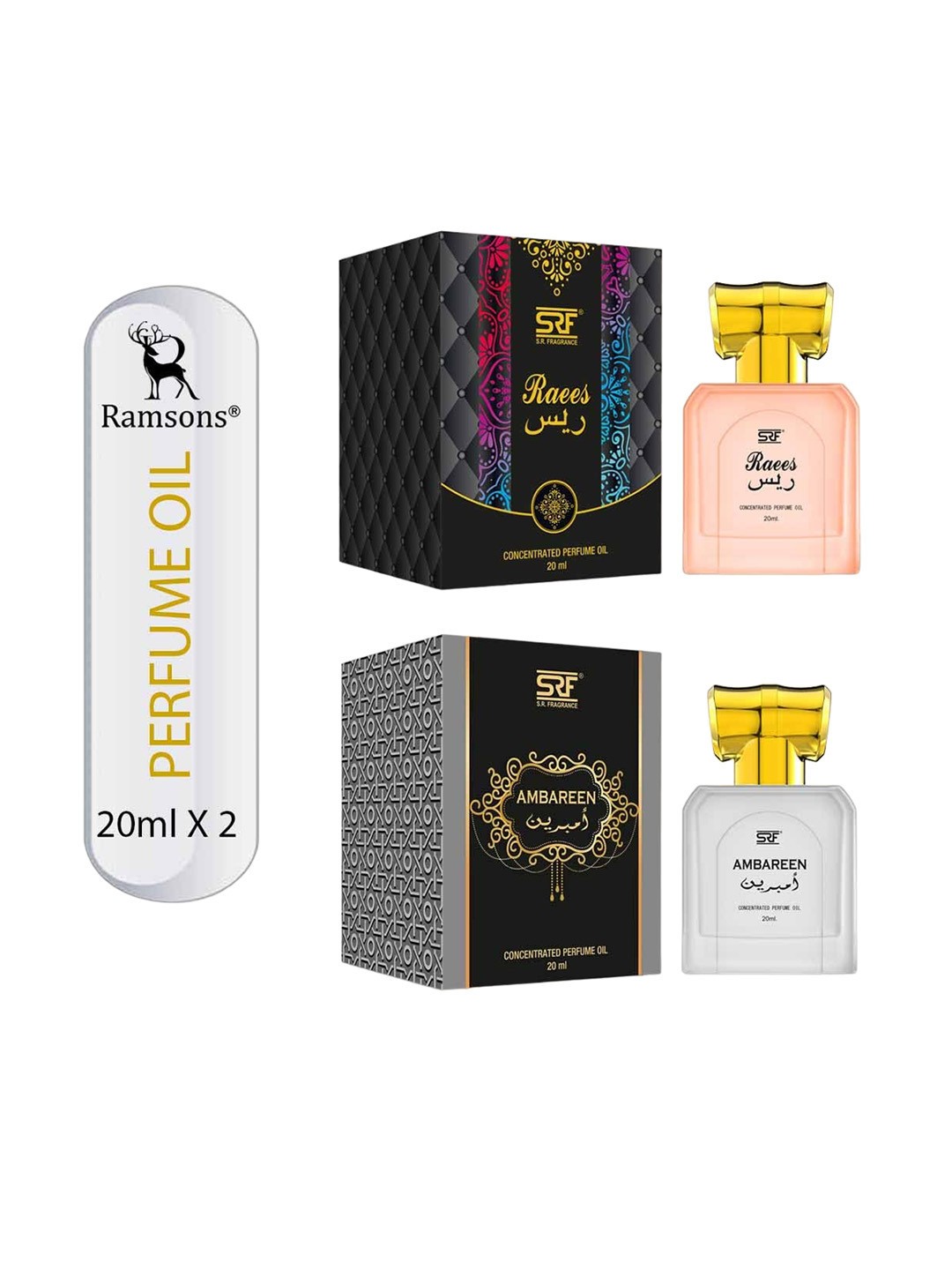 Ramsons SRF Set Of 2 Raees &  Ambareen Concentrated Perfume Oil - 20ml