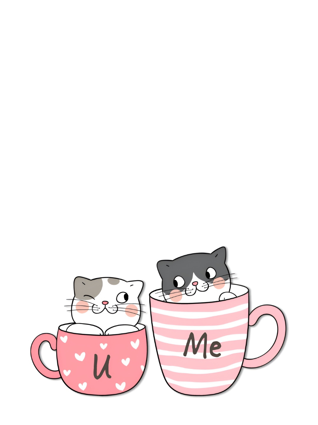 Bhai Please Pink You and Me Decorative Magnets