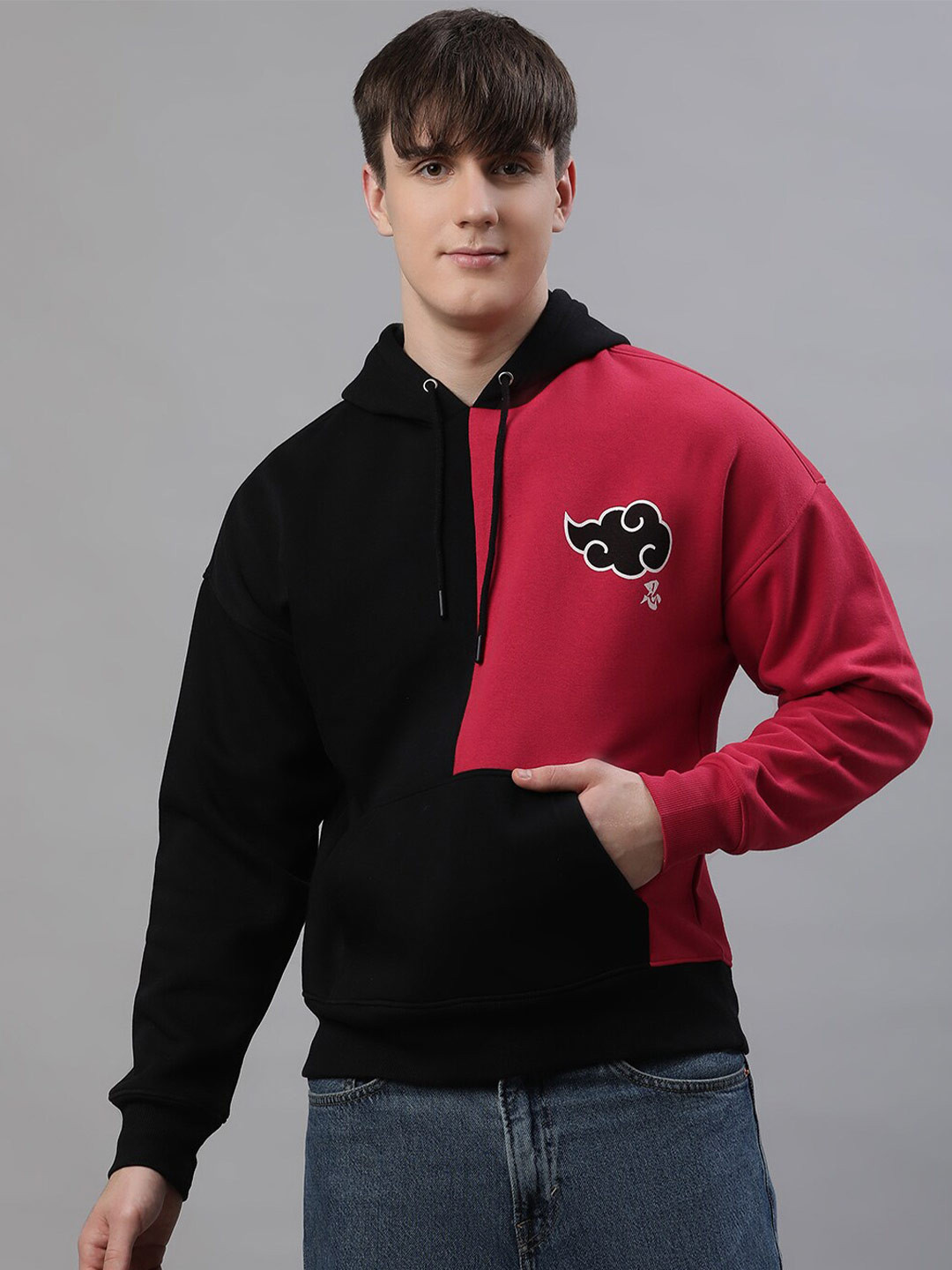 Free Authority Naruto Shippuden Printed Hooded Loose-Fit Sweatshirt