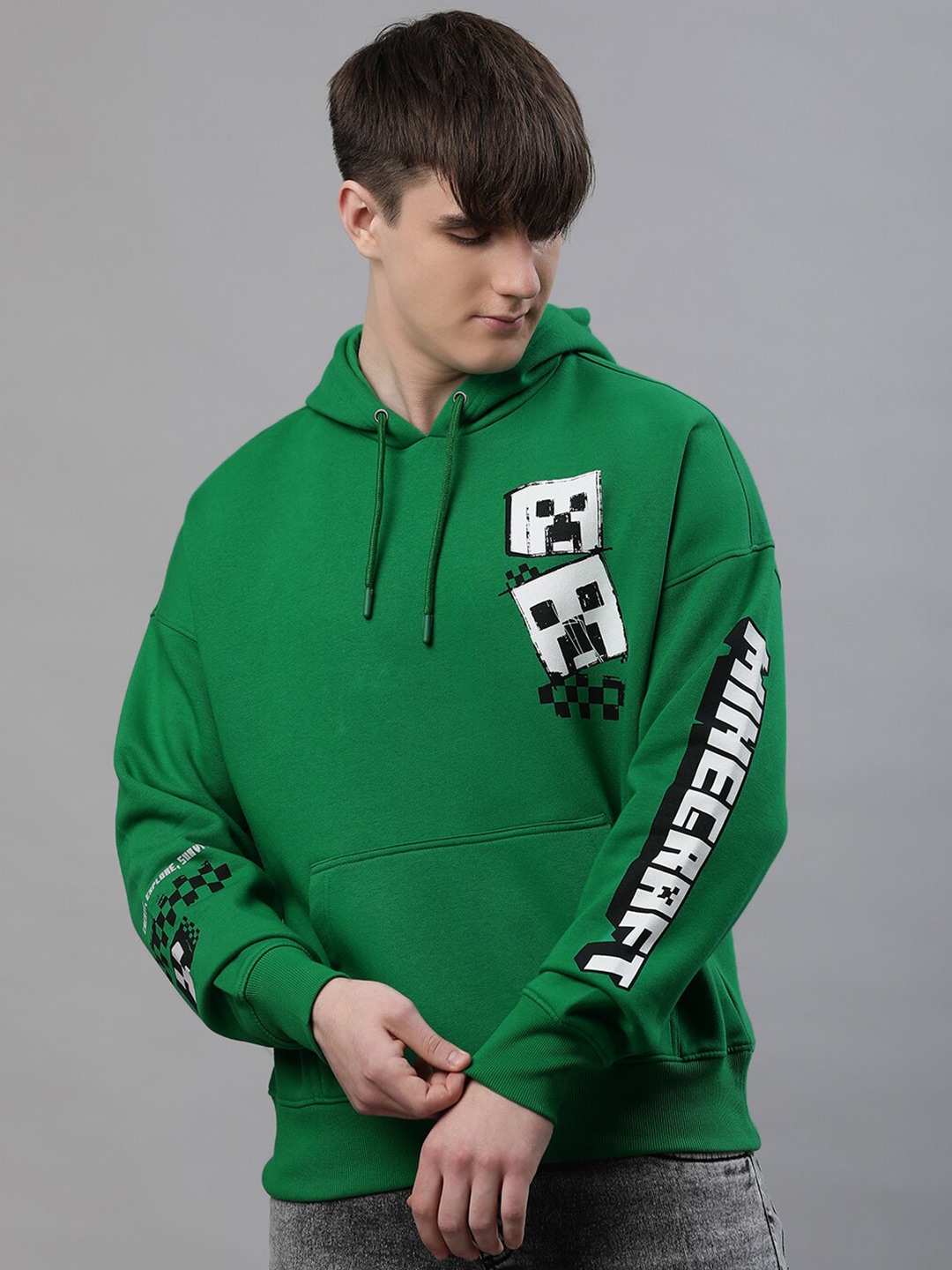Buy Free Authority Men Minecraft Printed Loose Fit Sweatshirt