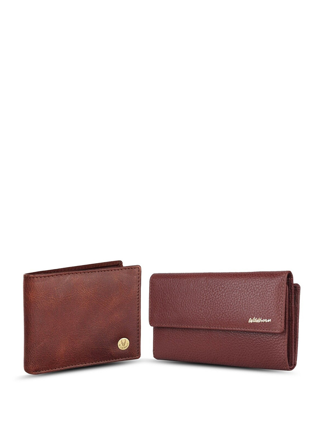 WildHorn Unisex Set Of 2 Leather Wallet