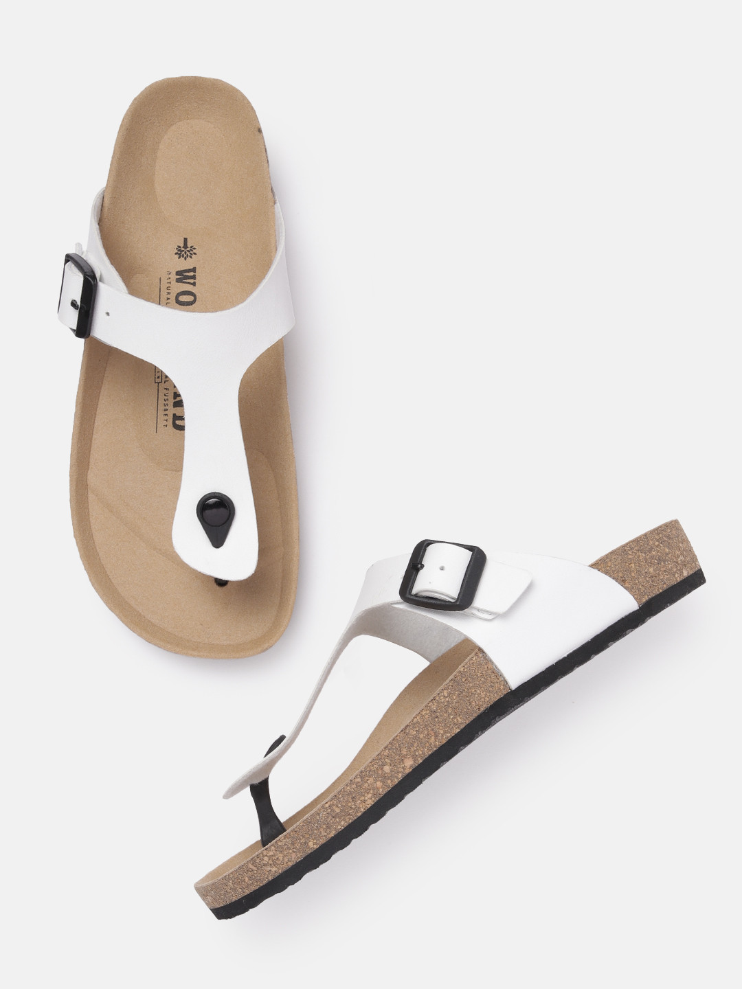 Woodland Men T-Strap Comfort Sandals with Buckle Detail