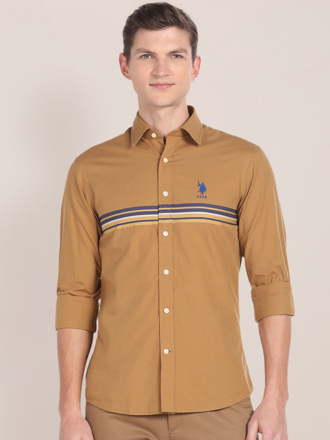 U.S. Polo Assn. Striped Pure Cotton Casual Shirt