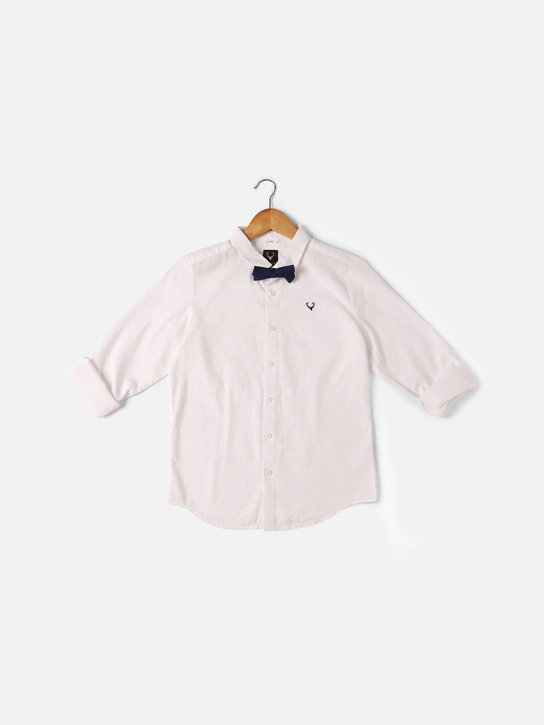 Allen Solly Junior Boys Slim Fit Textured Party Shirt