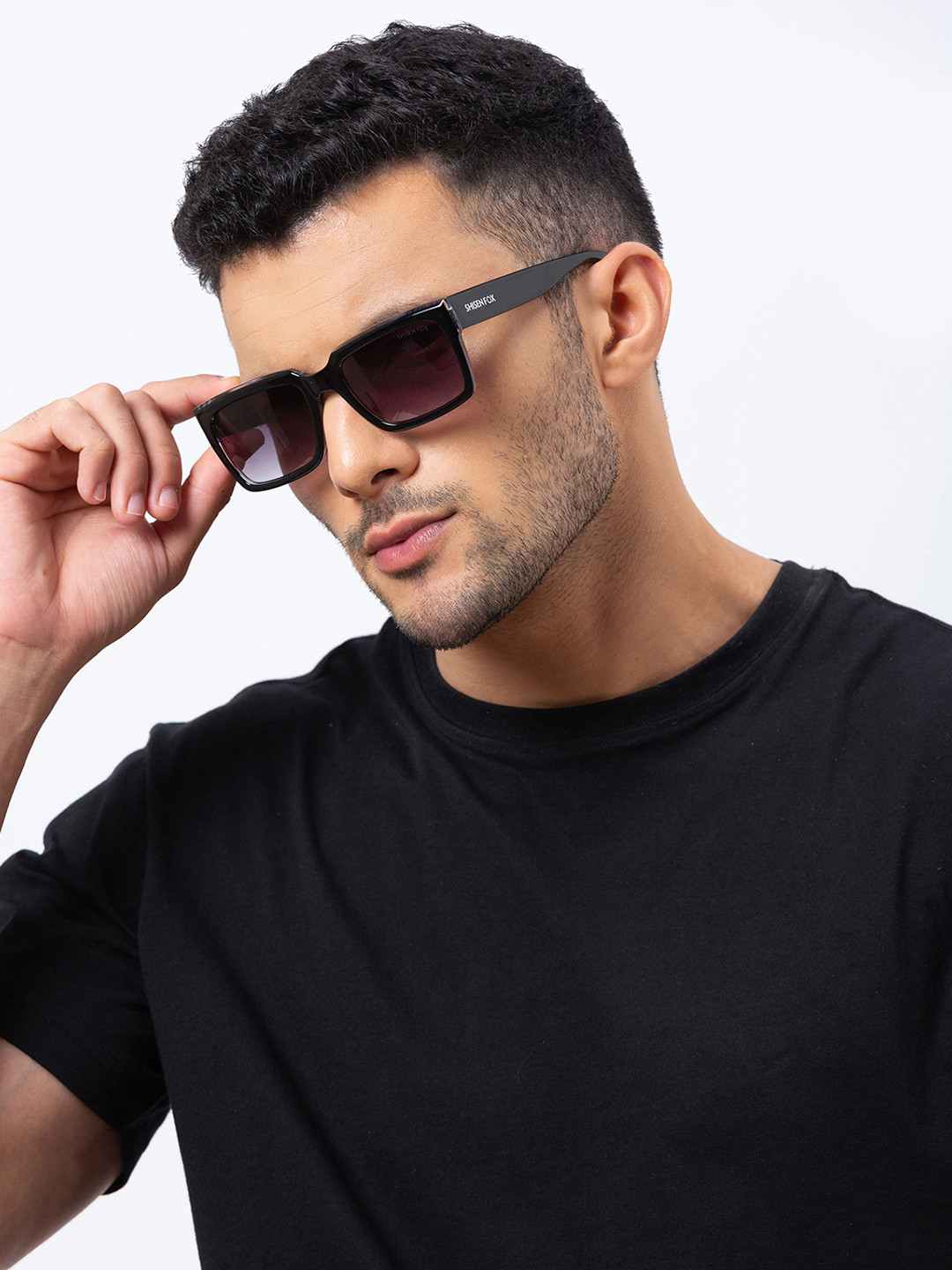 Shisen Fox KOKORO BLACK CRYSTAL Unisex Sunglass 54