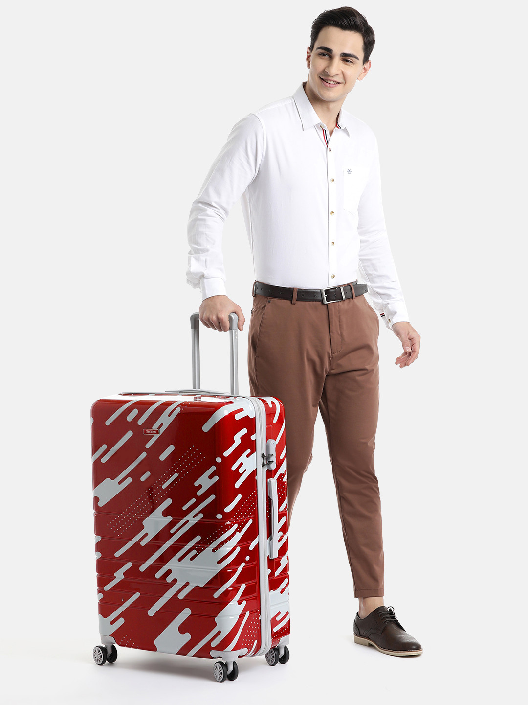 Teakwood Leathers Milkyway Printed 360 Degree Rotation Hard Large-Sized Trolley Bag 95.5L