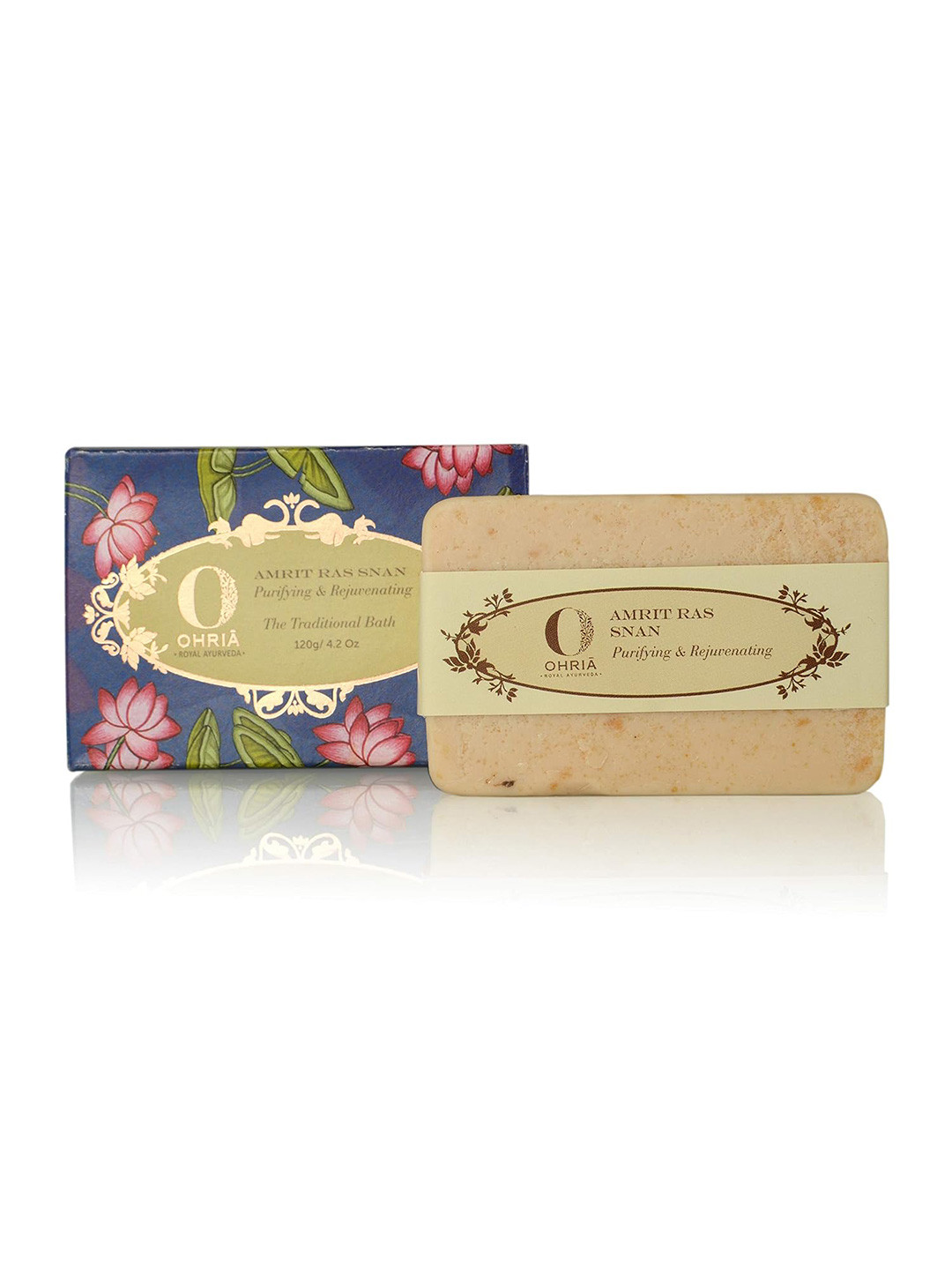 OHRIA AYURVEDA Amrit Ras Snan Purifying & Rejuvenating Traditional Bathing Bar - 120g