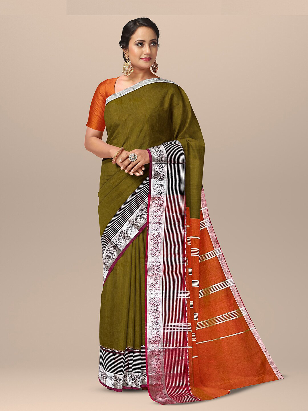 SARIKA Silk Blend Zari Saree