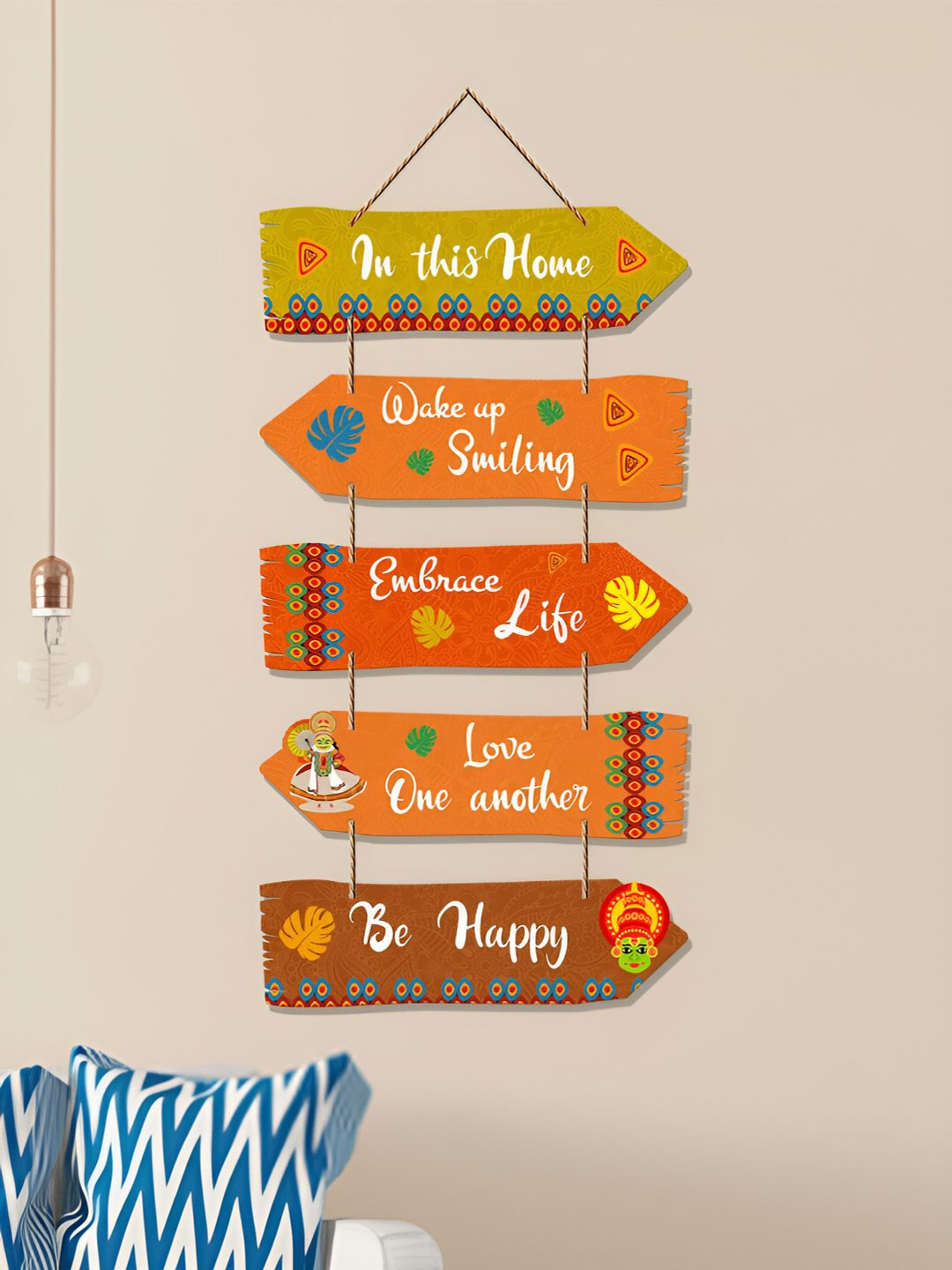 ArtVibes Home Quote Wood Matte Hanging Hall Wall Hangings-31In