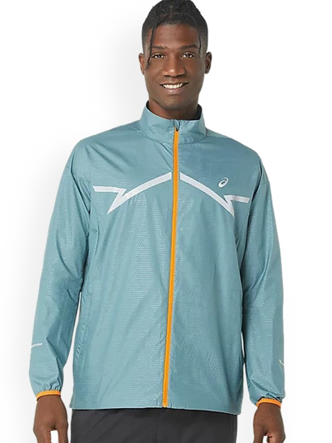 ASICS Lite-Show Mock Collar Printed Sporty Jacket