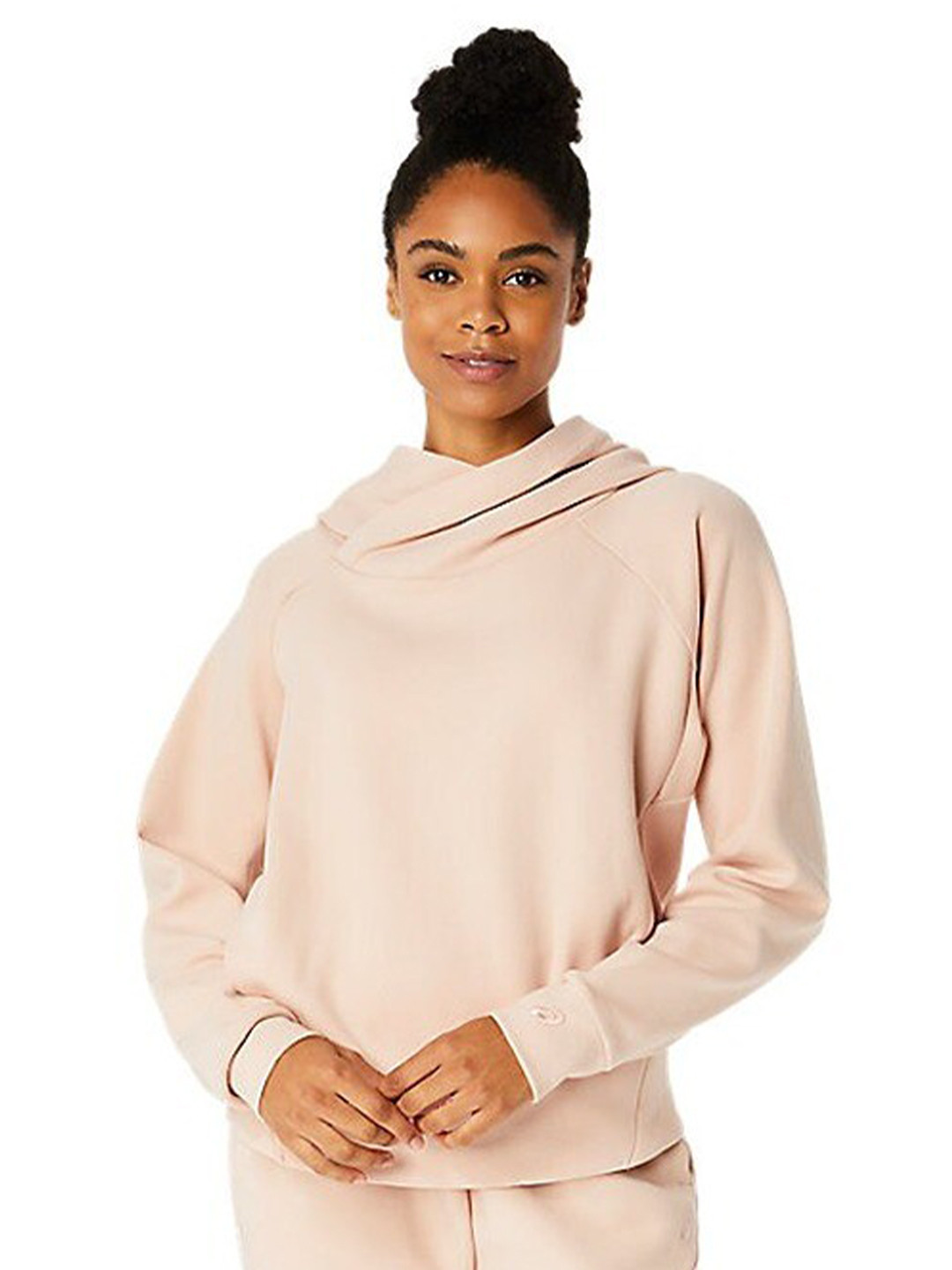 ASICS Cotton Hooded Neck Mobility Knit Pullover Sweatshirt