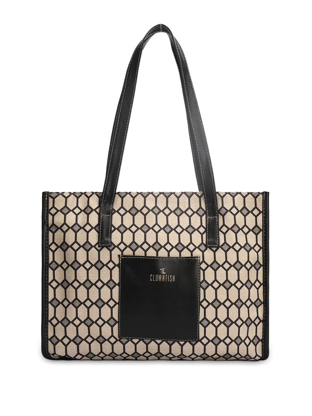 THE CLOWNFISH Ivan Geometric Printed Shoulder Bag