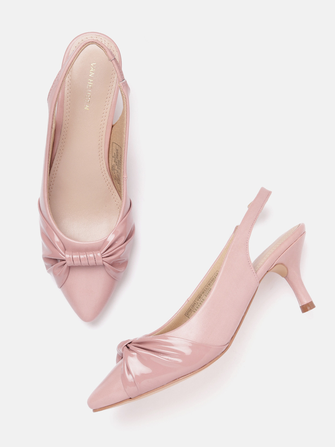 Van Heusen Slingback Heels with Bow Detail