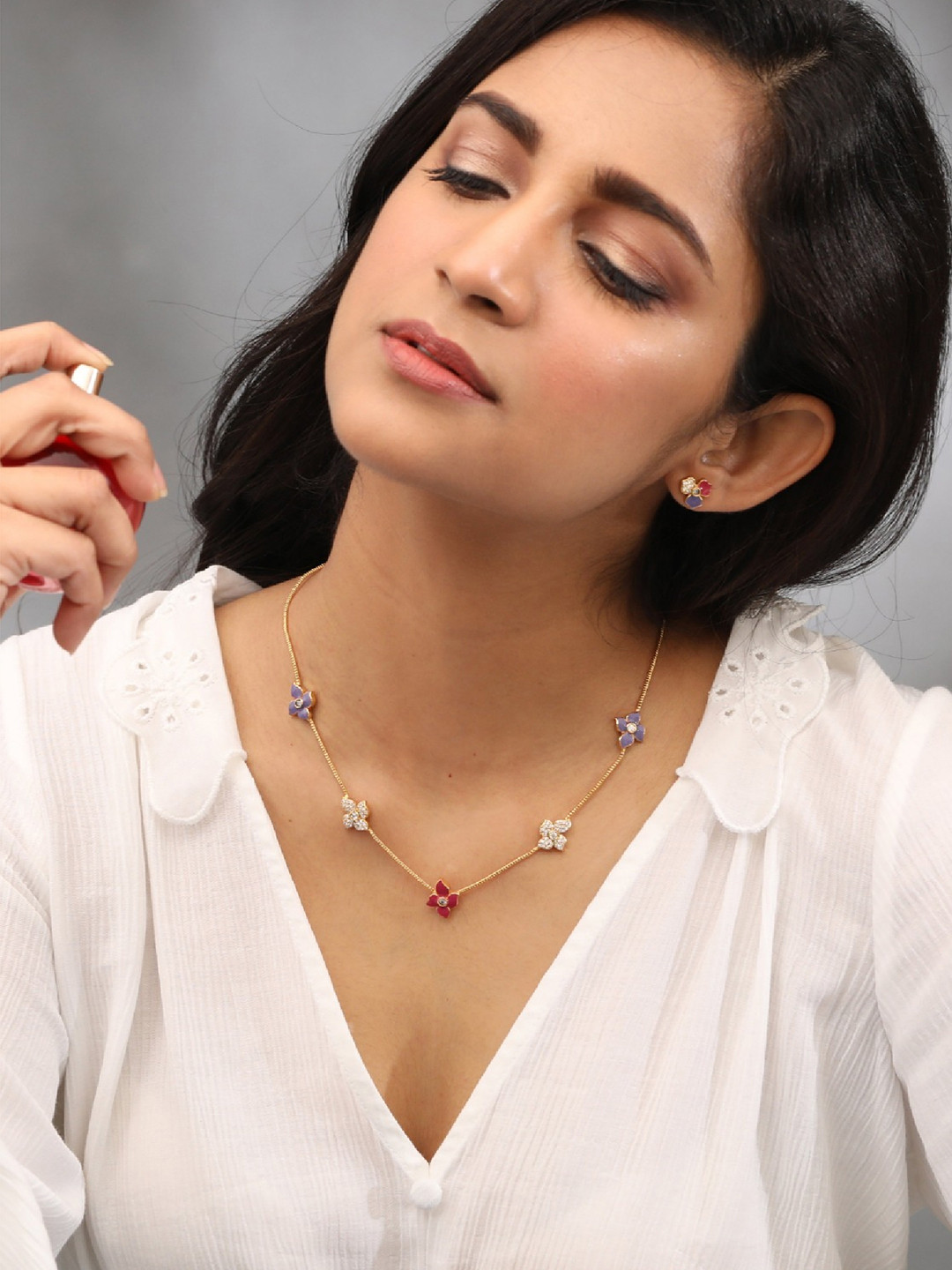 Tarinika Gold-Plated Cubic Zirconia Necklace