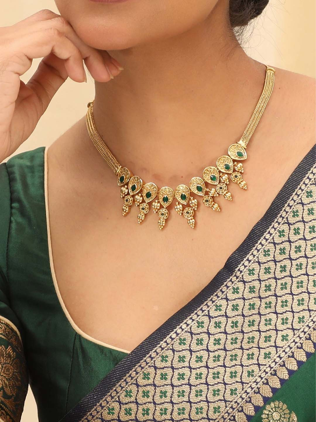 Tarinika Gold-Plated Cubic Zirconia Necklace