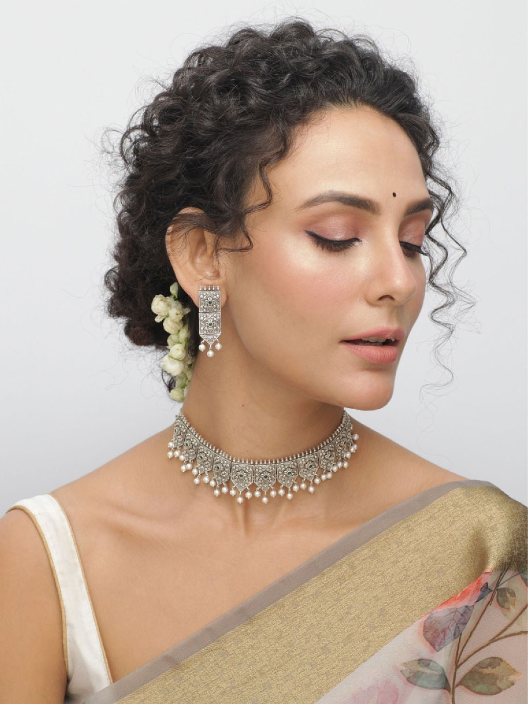 Tarinika Silver Plated Cubic Zirconia Jewellery Set