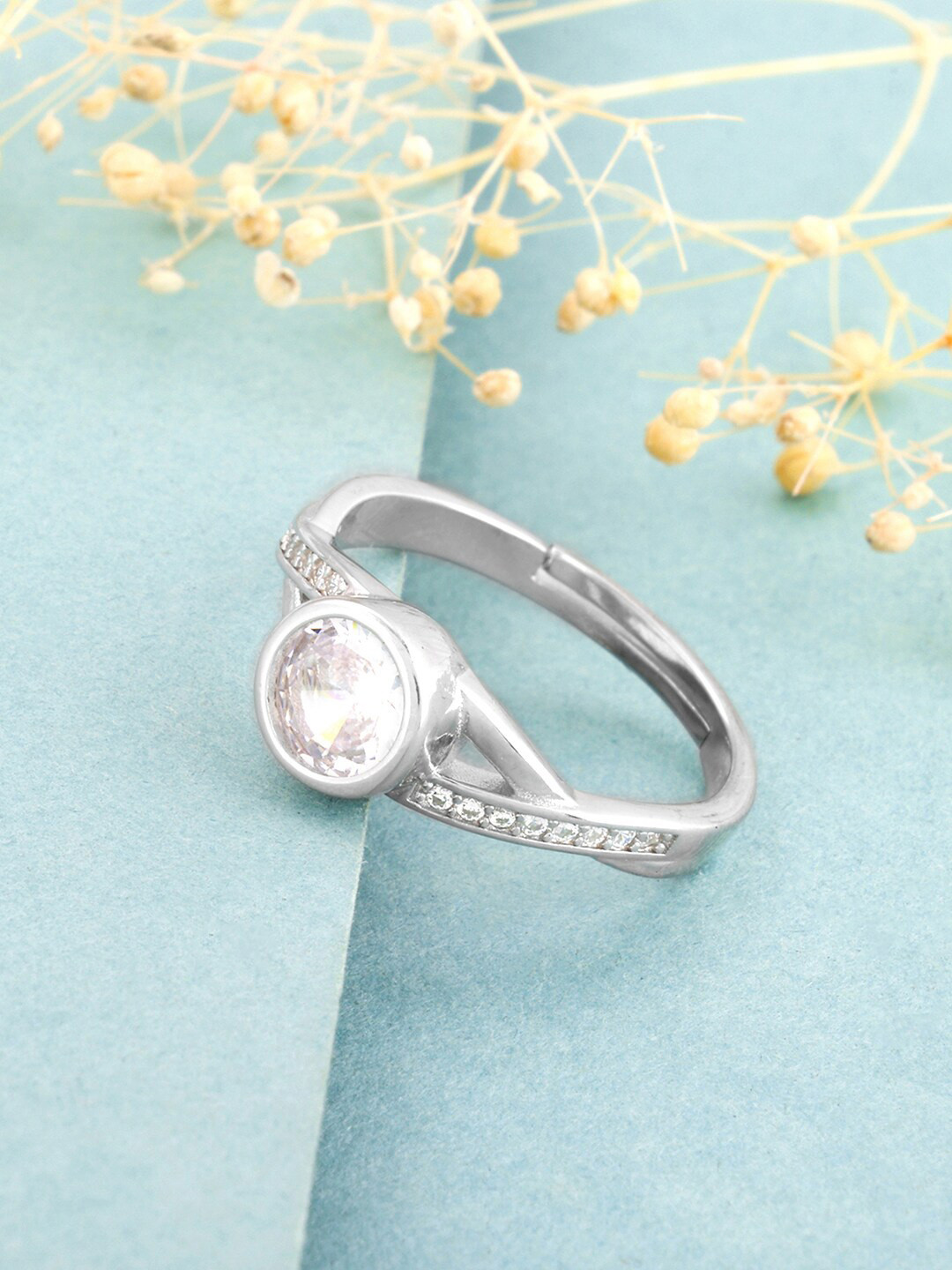 GIVA 925 Silver Zircon One & Only Dazzling Ring