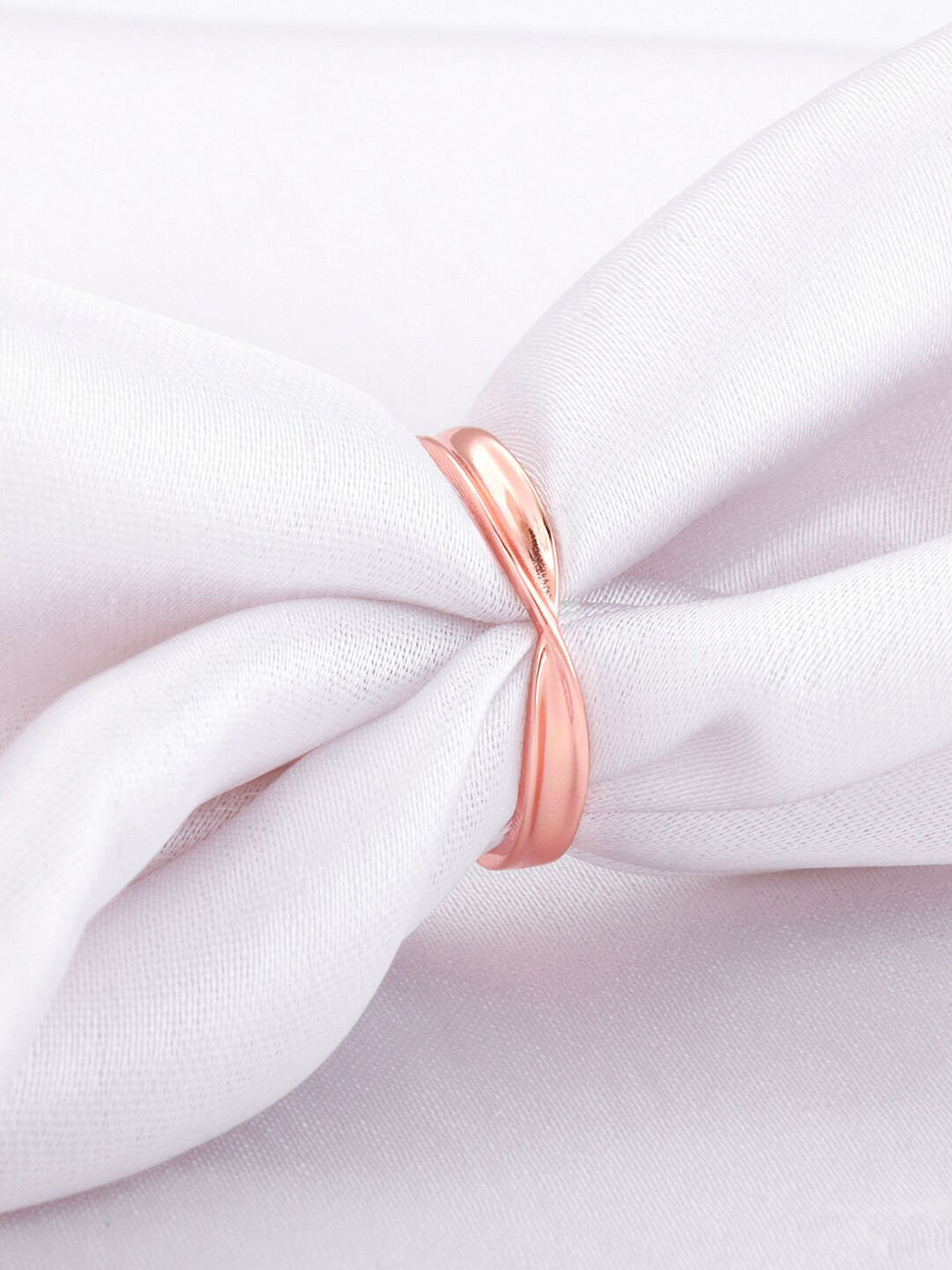 GIVA 925 Sterling Silver Rose Gold-plated Minimal Grace Ring