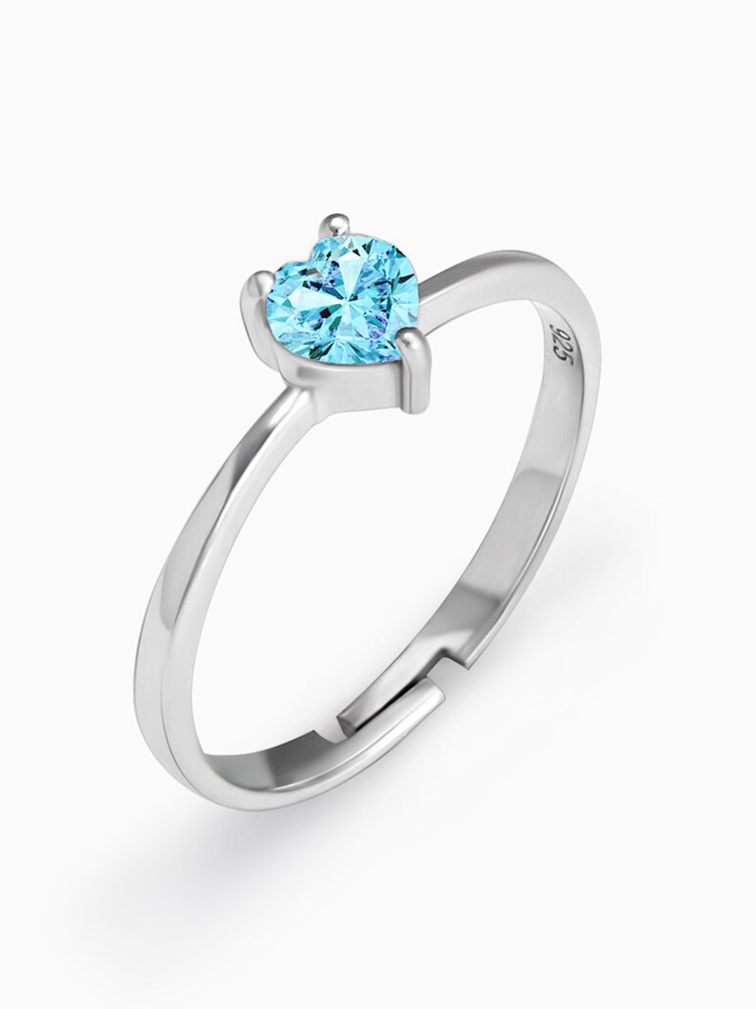 GIVA 925 Silver Stereo Hearts Ring