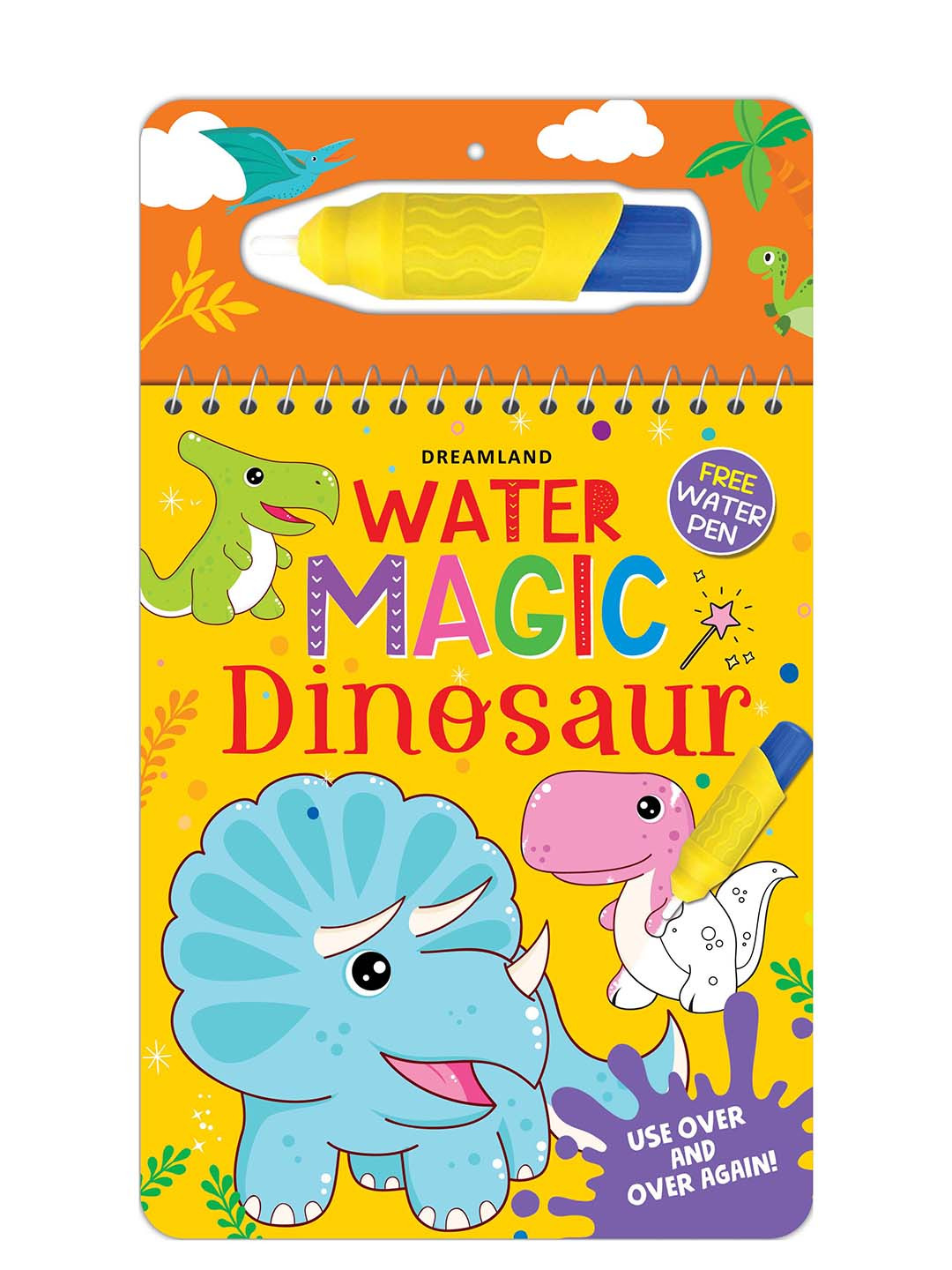 Dreamland Water Magic Dinosaur Colouring Book With Water Pen