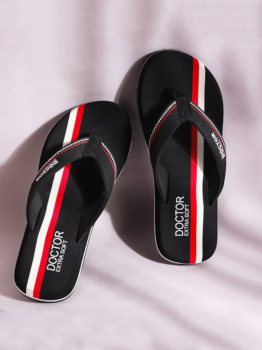 DOCTOR EXTRA SOFT Men Arrow Striped Orthopedic Thong Flip-Flops