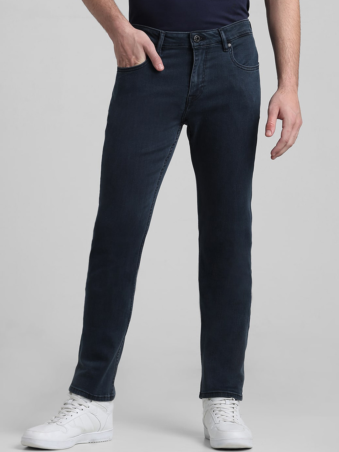 Jack & Jones Men Blue Slim Fit Low-Rise Stretchable Jeans