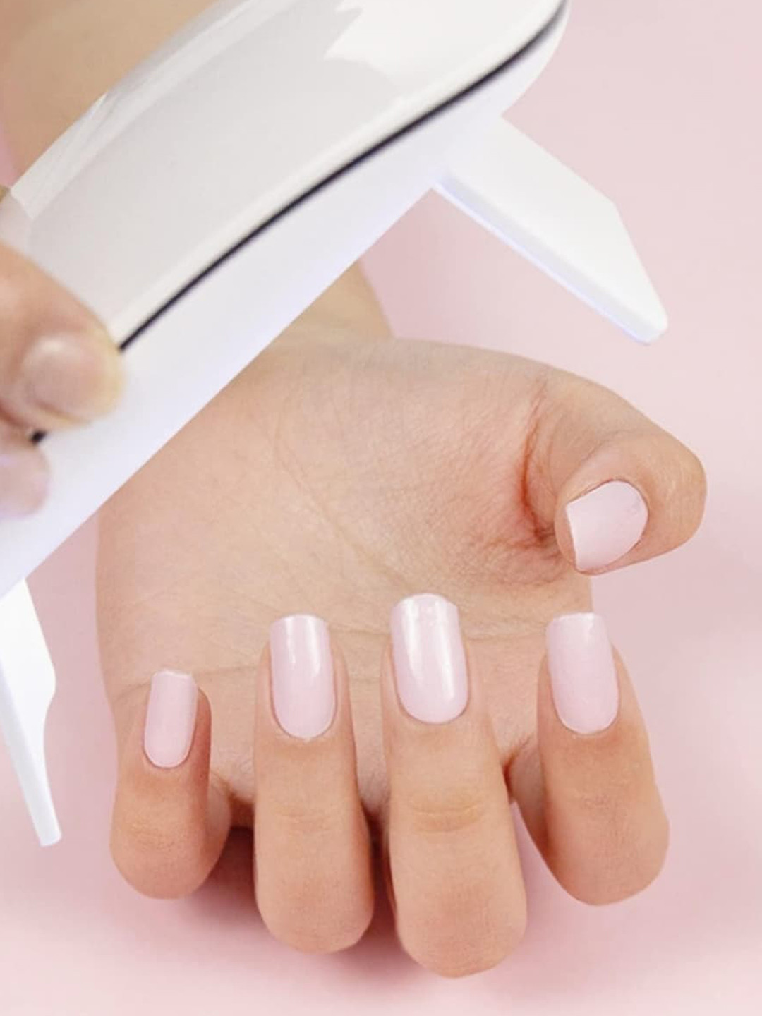 FEELHIGH 20Pcs Semi Cured Gel Nail Polish Strips - Pink 01