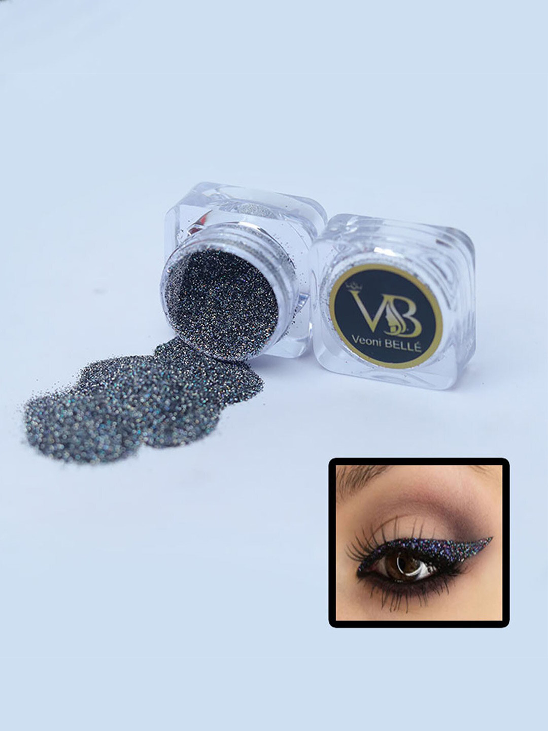 Veoni BELLE Holographic HD Glitter Eyeshadow - 5g - Dark Starlit 14