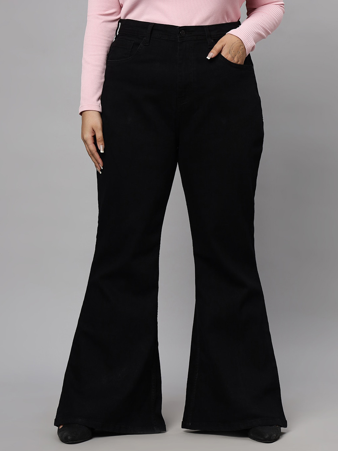 Turning Blue Women Plus Size Extra Flared Jeans
