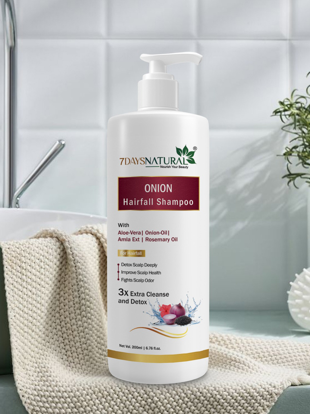 New Red Onion Shampoo For Hair Fall - 200ml