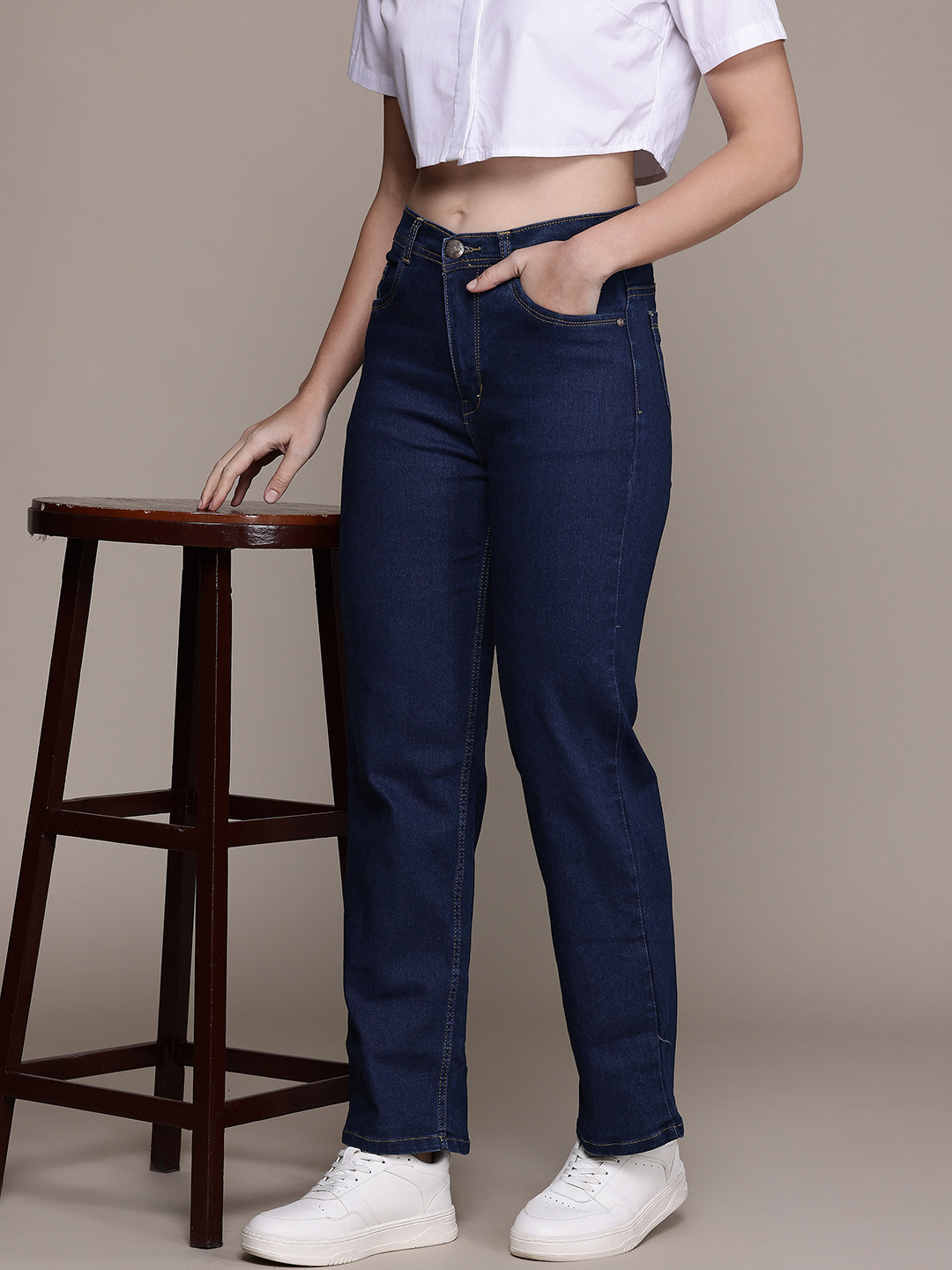 Nifty Women Straight Fit Clean Look Stretchable Jeans