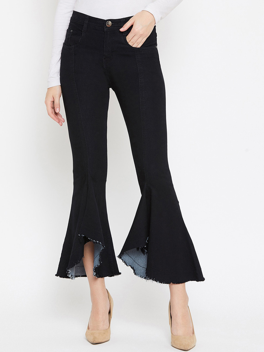 Nifty Women Flared High-Rise Stretchable Denim Jeans