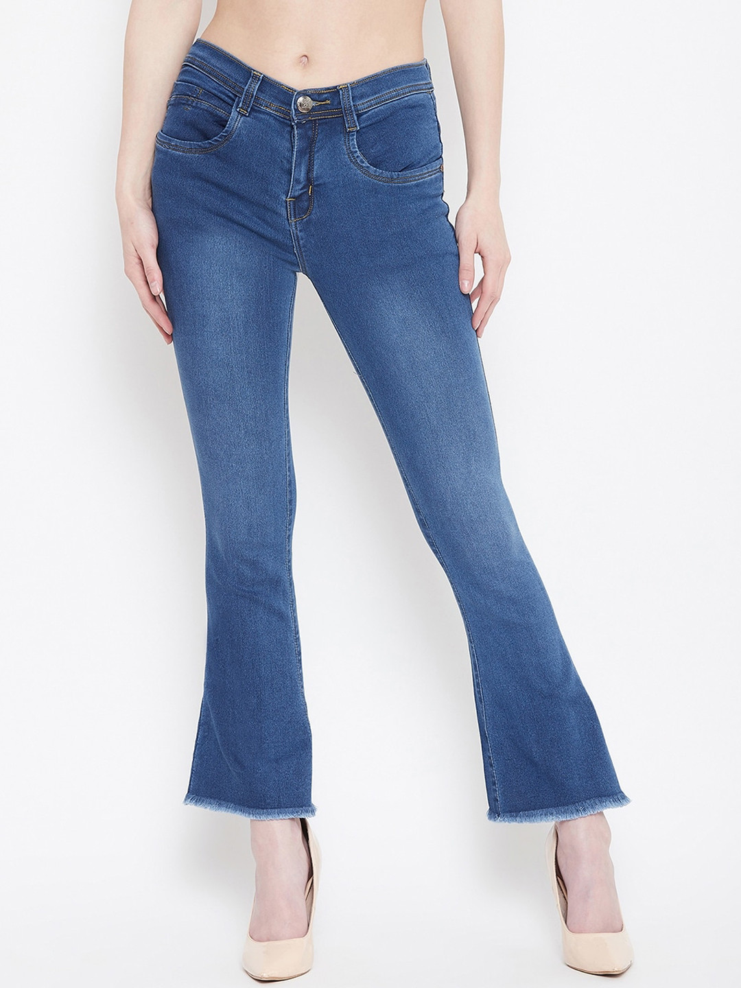 Nifty Women Bootcut High-Rise Light Fade Stretchable Bootcut Jeans