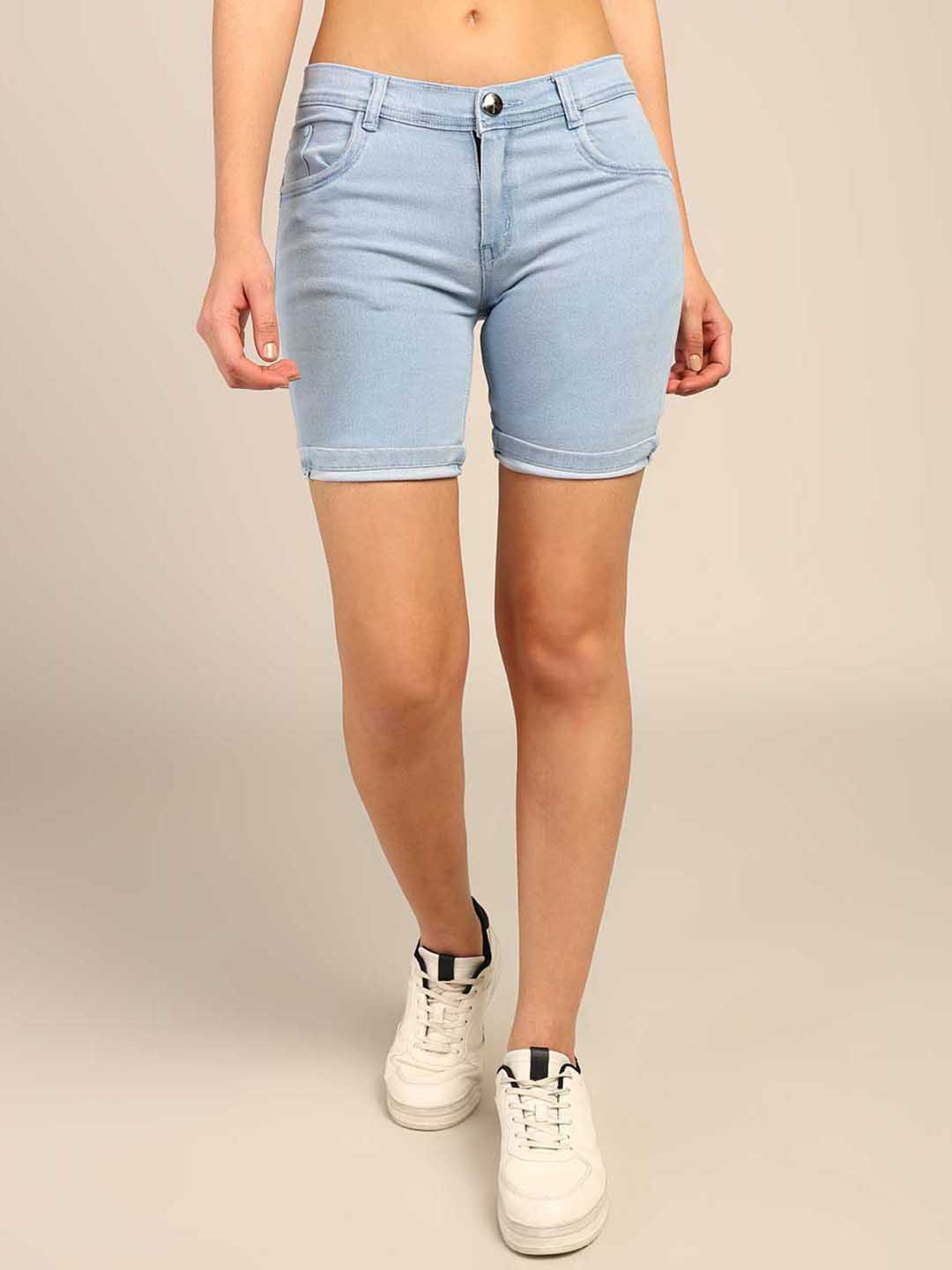 Nifty Women Skinny Fit Denim Stretchable Shorts