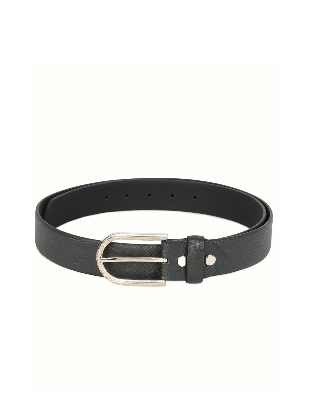 RARE RABBIT Men Textured Leather Formal Belt
