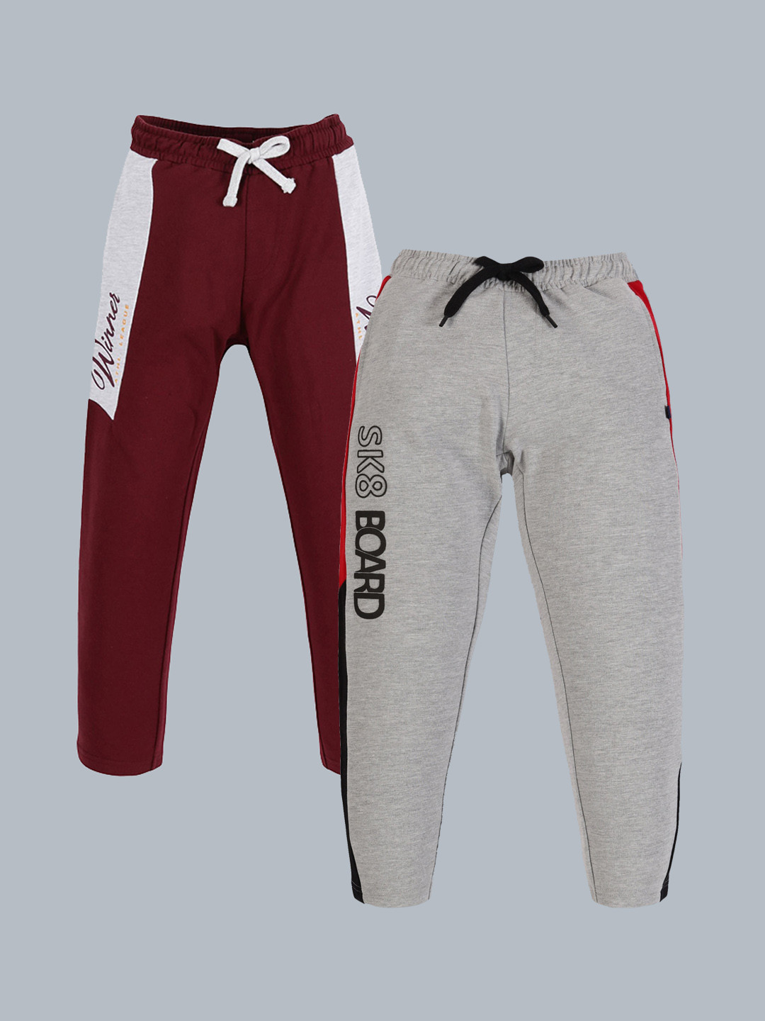 3PIN Boys Pack of 2 Printed Pure Cotton Antimicrobial Track Pants