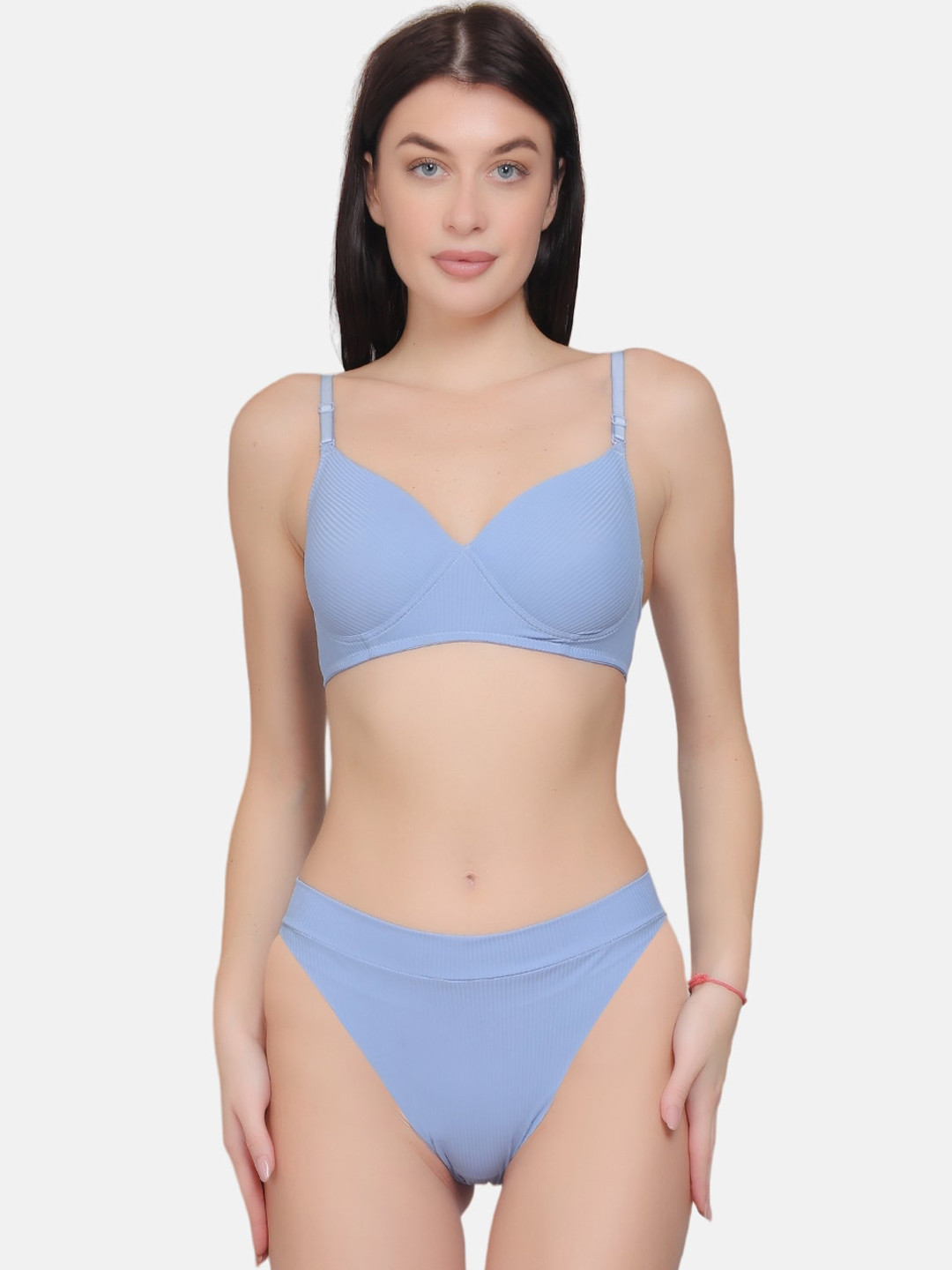 CURWISH Lightly-Padded T-shirt Bra with Bikini Lingerie Set SBB-01BB