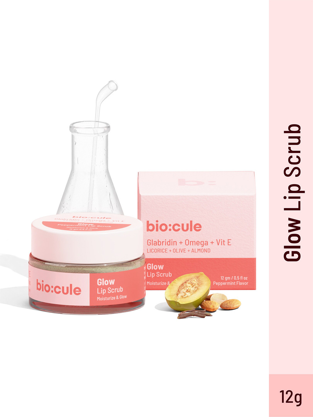 biocule Glabridin + Omega + Vit E + Licorice + Olive Glow Lip Scrub - 12g