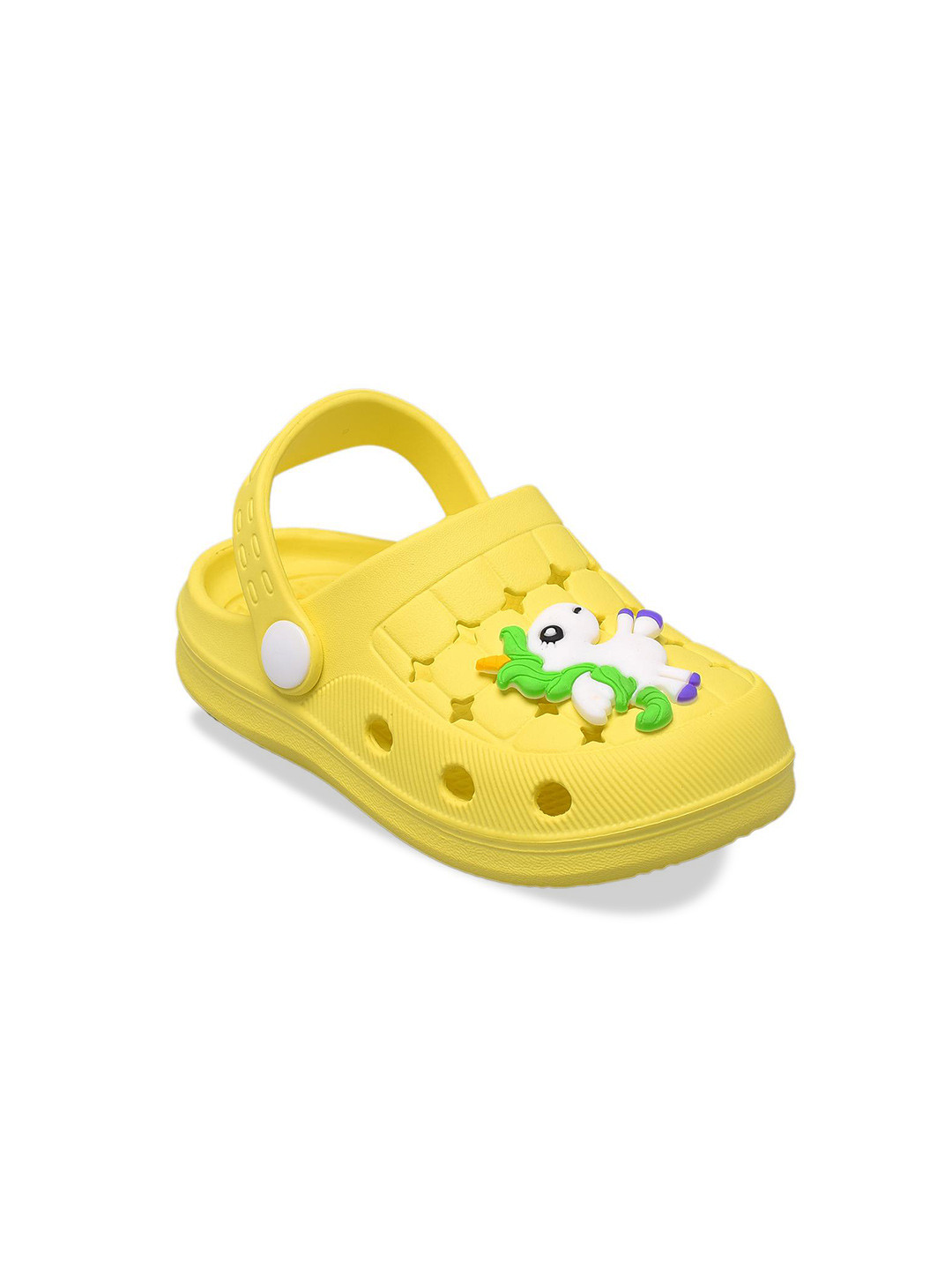 Yellow Bee Girls Unicorn & Rainbow Design Clogs