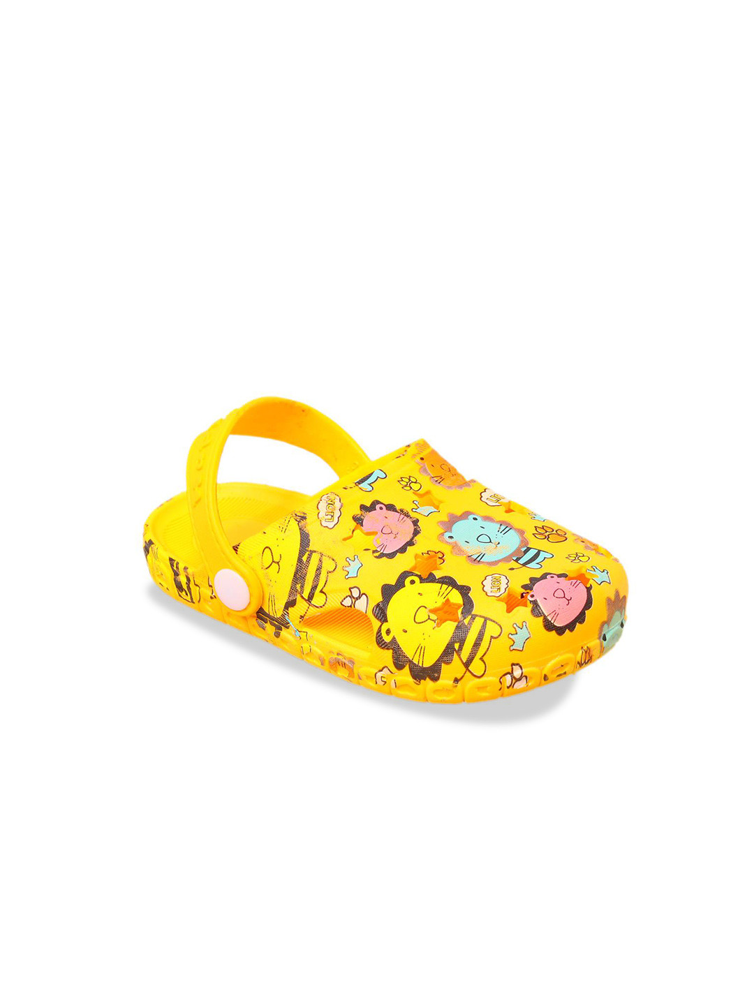 Yellow Bee Boys Animal Printed Clogs