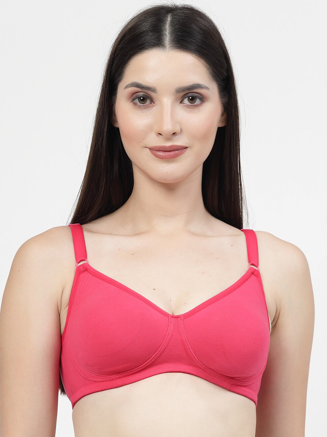 DressBerry Full Coverage Non-Padded T-Shirt Bra With Side Shaper N-OP-9900-FUCHSIAPINK