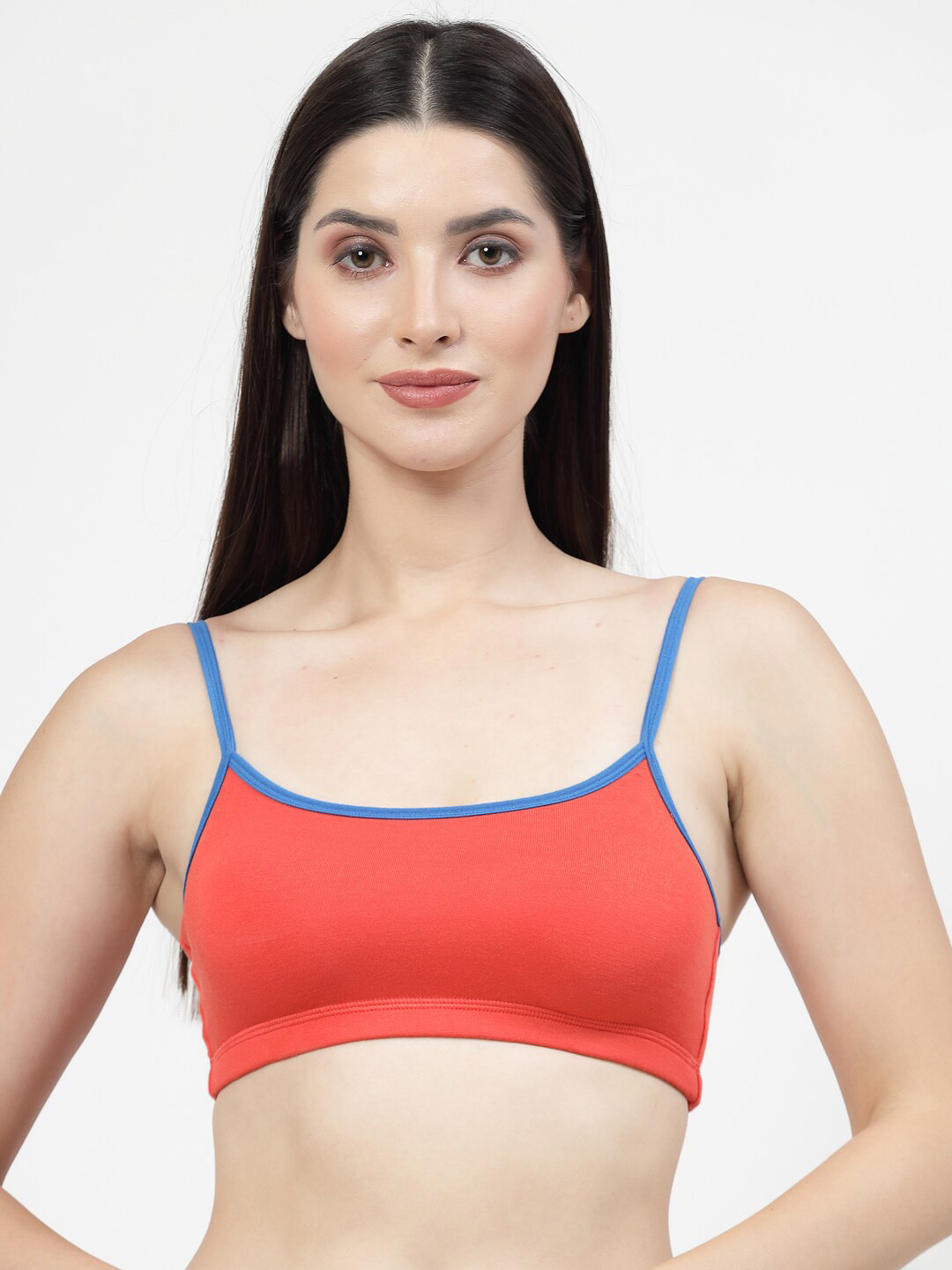 DressBerry Orange Full Coverage Non-Wired Non Padded Beginners Bra With All Day Comfort