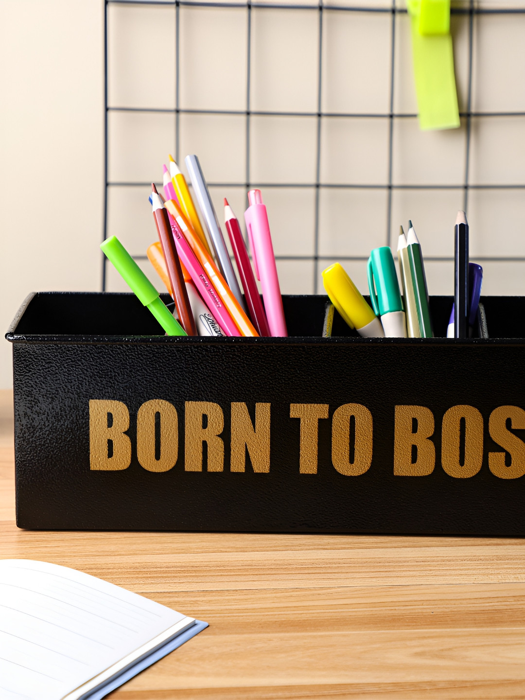 dudki Black Crack Resistant Desk Organiser Organisers With 4 Compartments